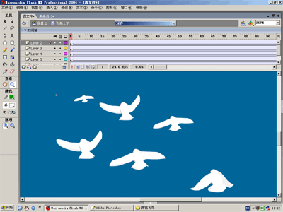 flash制作俯视飞鸟动画教程